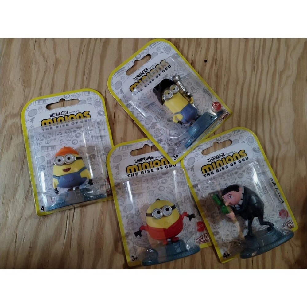 Minions The Rise Of Gru Micro Collection Figures By Mattel Set Of 4